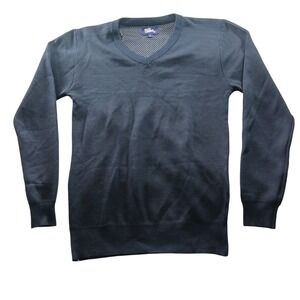 Billy London UK Mens V-Neck Sweater Navy Blue Long Sleeve Pullover Size M 1802